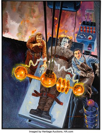 Son of Frankenstein Cover Painting for Monster World Magazine #7 by Gray Morrow - Auction record, sale price, and art valuation. Compare with similar artists and explore comparable artworks.