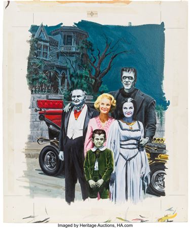 The Munsters Magazine Cover Art for Monster World #2 and Famous Monsters of Filmland #209 by Victor Prezio - Auction record, sale price, and art valuation. Compare with similar artists and explore comparable artworks.