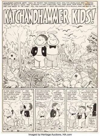 Mad #20 Complete 8-Page Story "Katchandhammer Kids!" Original Art (EC, 1955)