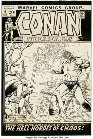 Conan the Barbarian #15 Cover Original Art (Marvel, 1972)