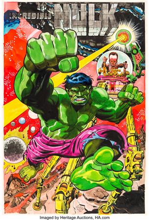 The Incredible Hulk Marvelmania Poster Illustration Original Art Signed by Jack Kirby (Marvel, 1970)