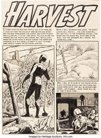 Weird Science-Fantasy #25 Complete 7-Page Story "Harvest" Original Art (EC, 1954)