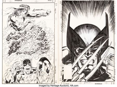 Marvel Comics Presents #2 Front and Back Cover Wolverine Original Art (Marvel, 1988)