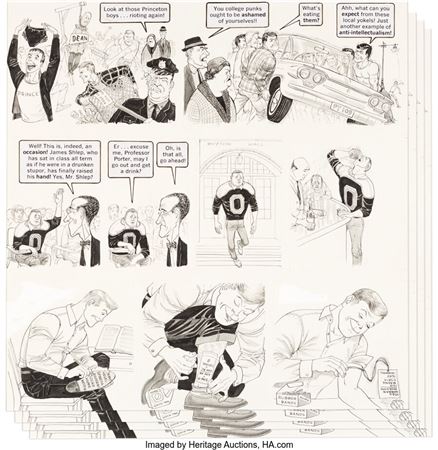 MAD #85 Complete 4-Page Story "The Lighter Side of the College Crowd" Original Art (EC, 1964)