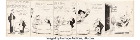 Mutt and Jeff Daily Comic Strip Original Art dated 7-17-17 (Bell Syndicate, 1917)