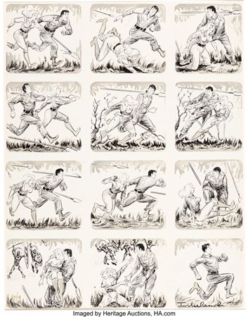 Phil Interlandi MAD #29 Complete 1-Page Story "Scenes We'd Like To See: Escaping The Cannibals" Original Art (EC, 1956)