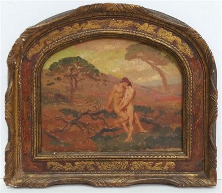 Romantic Lovers Symbolist Belle Epoch Male Female Nudes Landscape