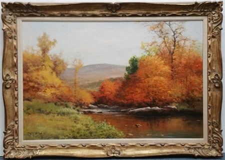 In The Catskills Seasonal Autumnal Landscape
