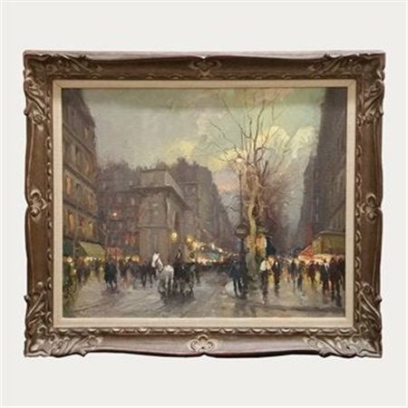 Paris French Street Scene Port St Martin