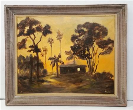 Orange Sunset Painting