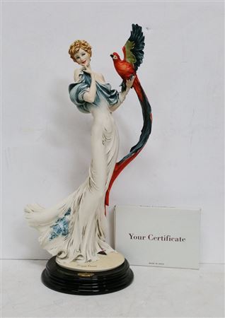 Vintage Giuseppe Armani Porcelain Statue LTD ED Italian Capodimonte Saucy Parrot COA