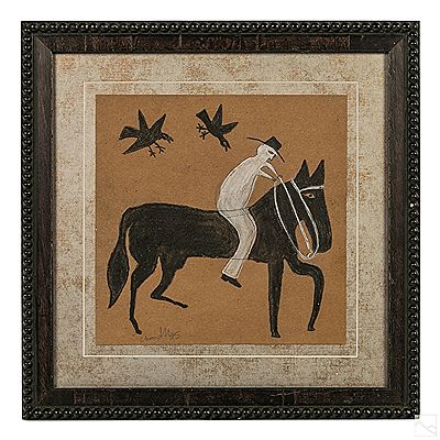 "Birds Attacking Man On Horse."
