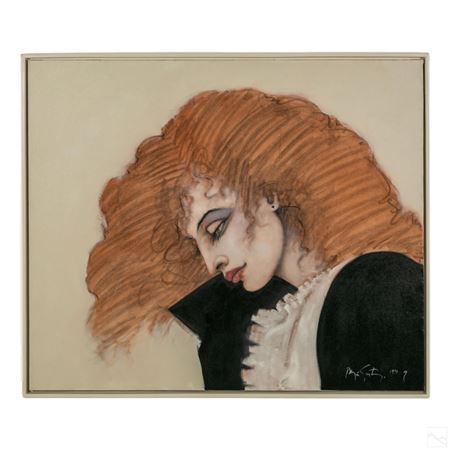 Sample artwork by Ramon Santiago (1943 - 2001), known for figurative, fantasy subject painting - View similar artists and auction records
