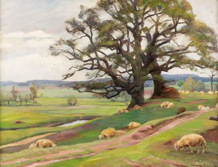 Sheep in the Franconian Landscape