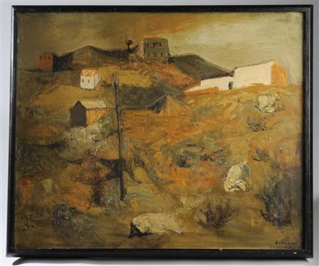 Landscape with buildings