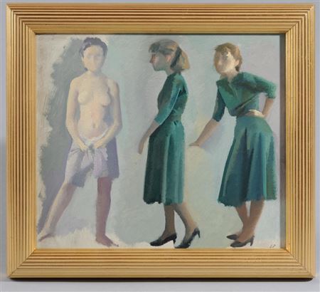 Three views of young lady
