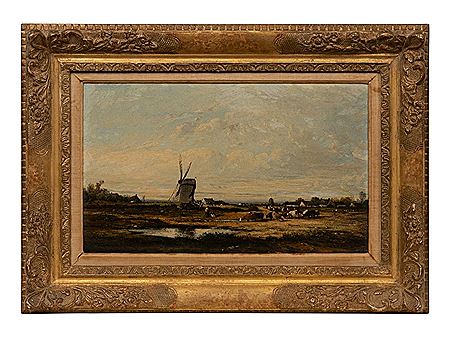 Landscape with Cattle and Windmills, 1860