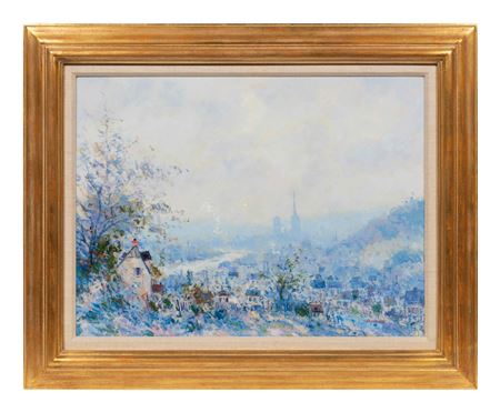 Rouen, soleil dans la brume