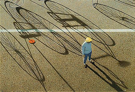 Red Frisbee, Yellow Kerchief , 1989