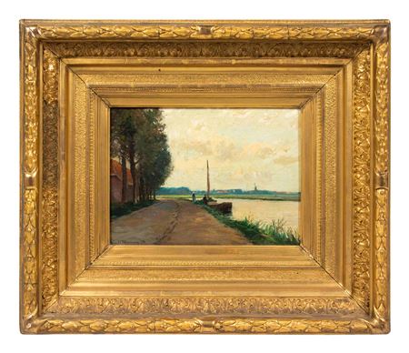 Along the Canal (Possibly Katwijk, Holland), 1891