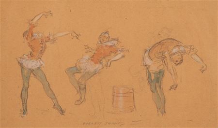 Three Figure Studies of a Clown