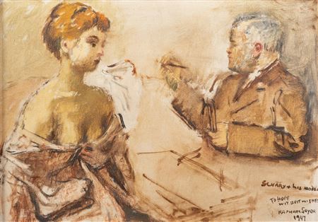 Schary and His Model, 1947