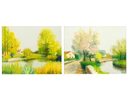 Episy and Mai a Beaugency (Val de Loire) (a pair of works)