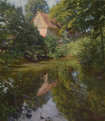 East Prussia Summer Landscape With Beck by Wilhelm Eisenblatter - Auction record, sale price, and art valuation. Compare with similar artists and explore comparable artworks.