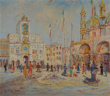 Der Markusplatz in Venedig by Randolf Wehn - Auction record, sale price, and art valuation. Compare with similar artists and explore comparable artworks.