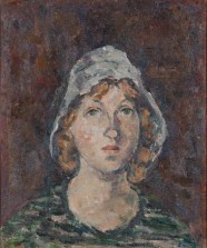 A woman with a hat