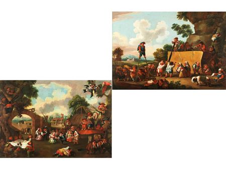 Sample artwork by Enrico Albrici (1714 - 1775), known for bambocciata style of painting - View similar artists and auction records