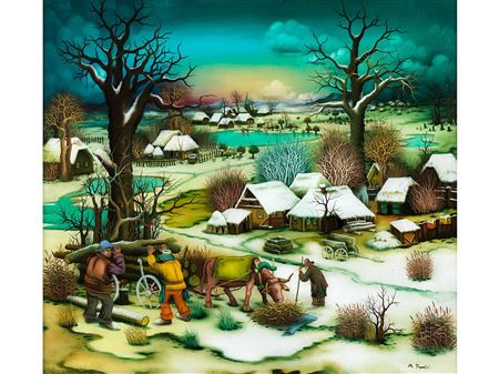 THE WOODEN CARRIAGE IN WINTER