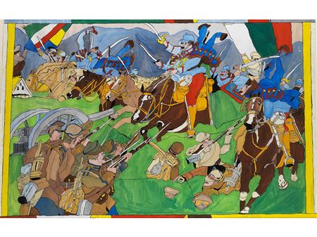 FIGHT AGAINST REITERHORDE by Josef Wittlich - Auction record, sale price, and art valuation. Compare with similar artists and explore comparable artworks.