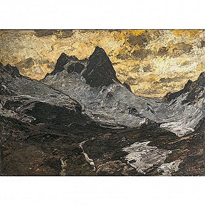 Sample artwork by Fritz Baer (1850 - 1919), known for landscape paintings - View similar artists and auction records