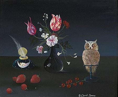 Still life with owl by Daniel Bonnec - Auction record, sale price, and art valuation. Compare with similar artists and explore comparable artworks.