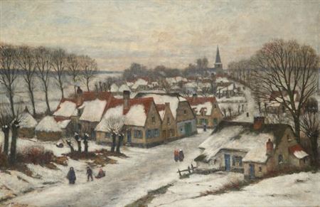 Les plaisirs d’hiver dans un village enneigé