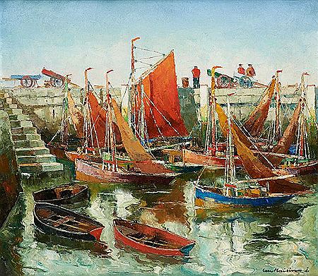Le séchage des voiles au port.