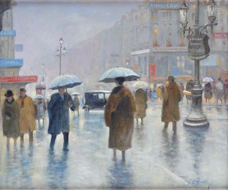 Boulevard animated in winter