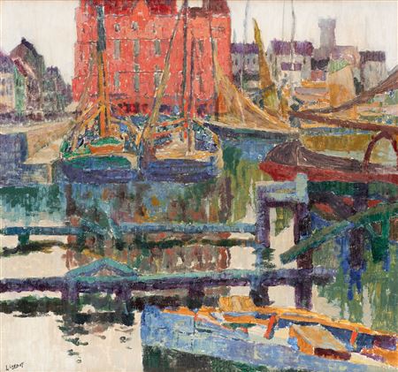 Port on the Belgian coast.
