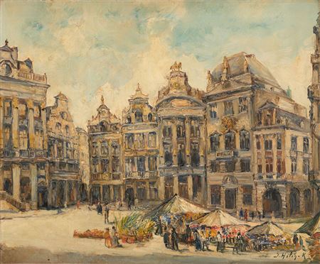 The flower market at the Grand Place in Brussels