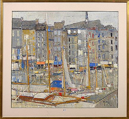 "View of the port of Honfleur". by Georges Georoy - Auction record, sale price, and art valuation. Compare with similar artists and explore comparable artworks.