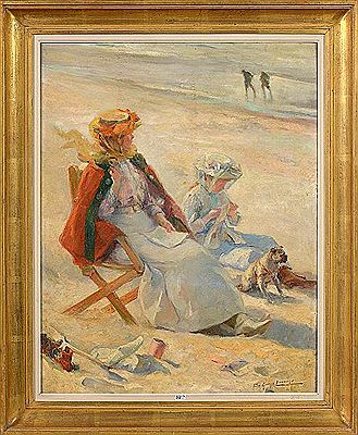 On the beach by Georges Lemmers - Auction record, sale price, and art valuation. Compare with similar artists and explore comparable artworks.