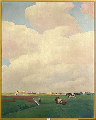 "Cows in the meadow - Landscape of Flanders"