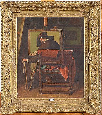 "The painter in his studio"