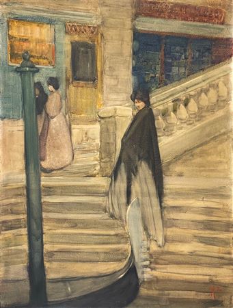 RIALTO STEPS, VENICE by Frances Mary Hodgkins - Auction record, sale price, and art valuation. Compare with similar artists and explore comparable artworks.