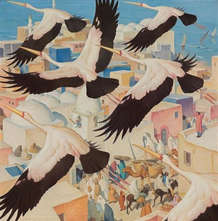"African City" 1928 by Norbertine von Bresslern-Roth - Auction record, sale price, and art valuation. Compare with similar artists and explore comparable artworks.