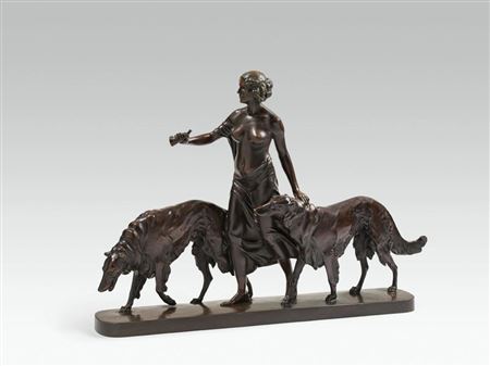 Diana with greyhounds by Arthur Bock - Auction record, sale price, and art valuation. Compare with similar artists and explore comparable artworks.