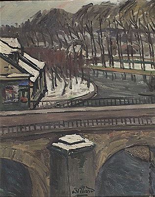 Le Pont by Abel Villard - Auction record, sale price, and art valuation. Compare with similar artists and explore comparable artworks.