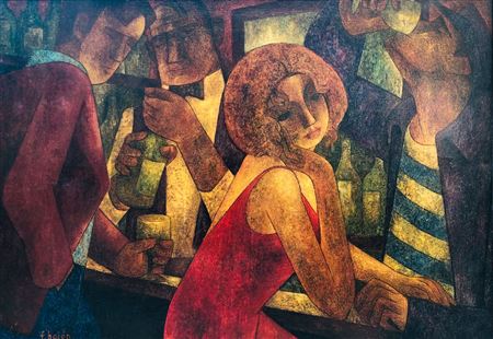 Night scene in a bar