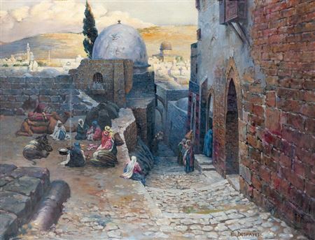 "Gerusalemme" by Eugene Deshayes - Auction record, sale price, and art valuation. Compare with similar artists and explore comparable artworks.